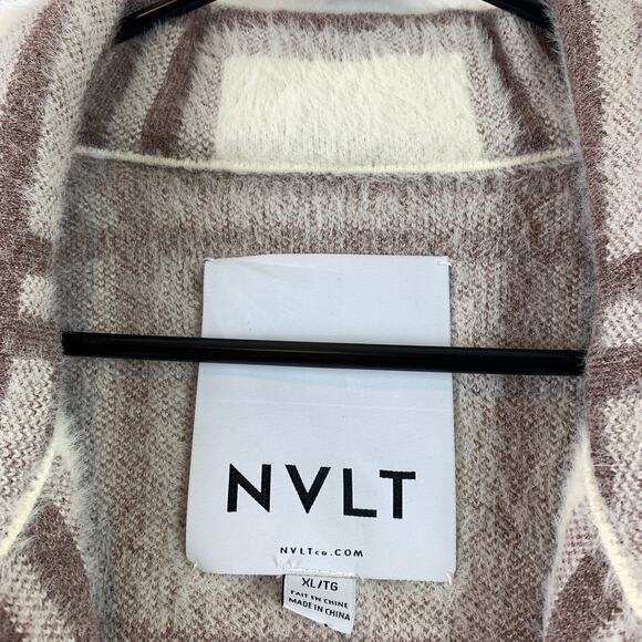 Anthropologie NVLT Plaid Teddy Coatigan Longline Pea Coat Jacket Size XL - Picture 8 of 11